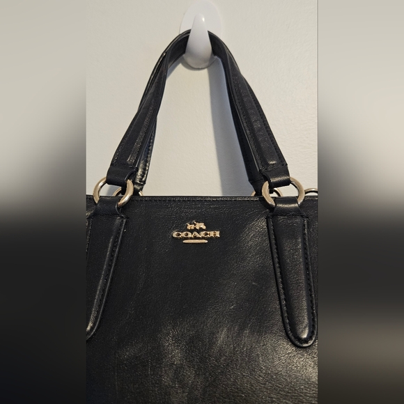 Coach 2 WAY Handbag Black Leather Shoulder Mini Bag - Picture 4 of 16